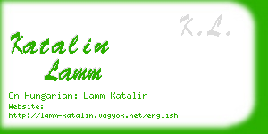 katalin lamm business card